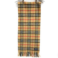 Burberrys バーバリー イングランド製 カシミア100% ノバチェック マフラー ベージュ 瑞穂店