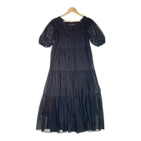 Heather ヘザー ティアードボリュームワンピース ブラック sizeF 瑞穂店