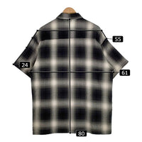 CalTop キャルトップ オンブレチェック 半袖シャツ ブラック グレー アクリル Size L 福生店