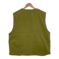 STUSSY ステューシー 20AW Wide Wale Reversible Vest コーデュロイ フリース リバーシブルベスト グリーン ブラック Size L 福生店