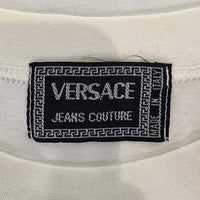 VERSACE JEANS COUTURE ヴェルサーチジーンズクチュール プリント ロングスリーブTシャツ ホワイト Size M 相当 福生店