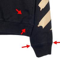 OFF-WHITE オフホワイト 20SS Tape Arrows Slim Crewneck テープ アロー スリム クルーネック トレーナー ブラック 並行品 Size L 福生店