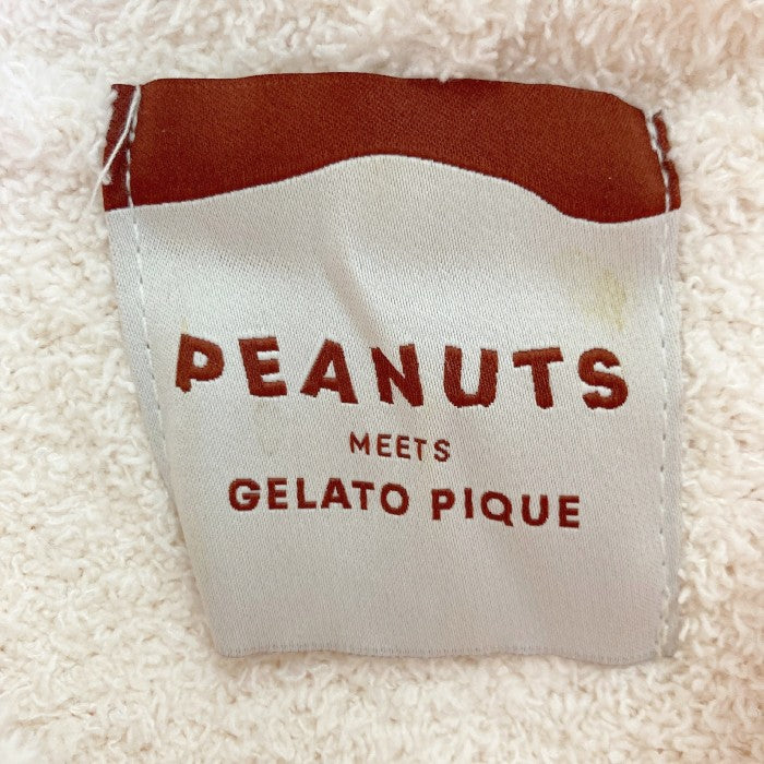 gelato pique ジェラートピケ ジェラピケ フード付き 長袖ワンピース スヌーピー PEANUTS コラボ PWN0215016 ホワイト  sizeF 瑞穂店