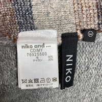 PENDLETON × niko and... 76925500 別注 ペンドルトンコラボ ニコアンド Vロングカーディガン ウール グレー sizeM 瑞穂店