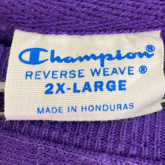 Champion チャンピオン REVERSE WEAVE リバースウィーブ 復刻 NYU サークルプリント スウェット トレーナー パープル  size2XL 瑞穂店