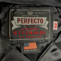 Schott ショット ONE STAR MICHAEL ワンスター ダブルライダースジャケット ステアハイド 100周年 HTCバックル ブラック 7370 Size 44 福生店