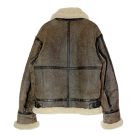 MILITARY CLOTHING ミリタリークロージング B-3 フライトジャケット ムートン 羊革 ブラウン sizeL 瑞穂店