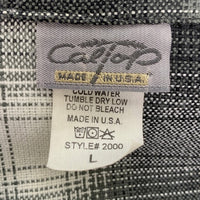 CalTop キャルトップ オンブレチェック 半袖シャツ ブラック グレー アクリル Size L 福生店