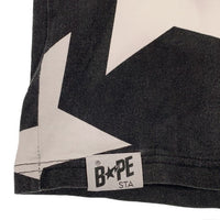 A BATHING APE アベイシングエイプ STA柄 プリントTシャツ ブラック ホワイト Size M 福生店