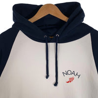 NOAH ノア 2Tone Parka 2トーン プルオーバースウェットパーカー ホワイト ネイビー Size XL 福生店