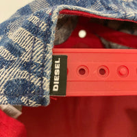 DIESEL ディーゼル ロゴジャガードデニムキャップ ブルー size2 瑞穂店
