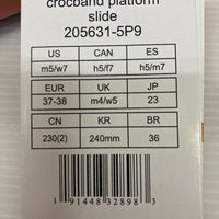 crocs クロックス タグ付き Crocband Platform Slide クロックバンドプラットフォームスライド 205631-5P9 ラベンダー size23cm 瑞穂店