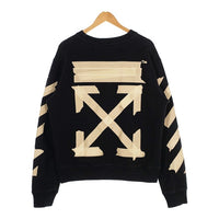 OFF-WHITE オフホワイト 20SS Tape Arrows Slim Crewneck テープ アロー スリム クルーネック トレーナー ブラック 並行品 Size L 福生店