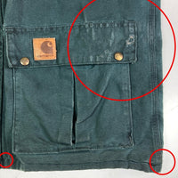 Carhartt カーハート C10HTG ダック地 ブランケットコート USA製 ワークジャケット 青緑 BLUE GREEN sizeM 瑞穂店