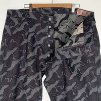 EVISU エヴィス 5501 ジャガード テーパードデニムパンツ 鶴 インディゴ Size 42 福生店