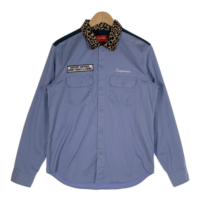 SUPREME シュプリーム 16AW Leopard Collar Work Shirt レオパード