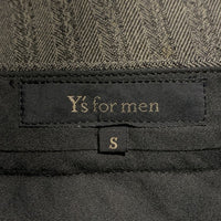 Y's for men ワイズフォーメン ウール ヘリンボーン スーツ 3Bジャケット 2タックスラックス グレー ML-X02-106 Size S 福生店