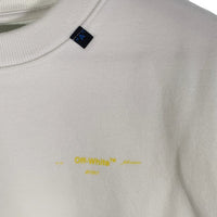 OFF-WHITE オフホワイト 19AW Acrylic Arrows Slim Crewneck アロー バックプリント ペイント スウェットクルーネックトレーナー ホワイト Size M 福生店