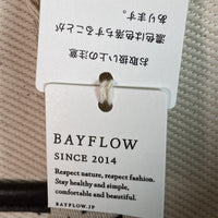 Bayflow ベイフロー タグ付き ロゴテープスクエアトート アイボリー×ブラウン 瑞穂店