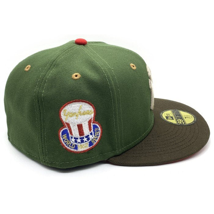 New Era ニューエラ 59FIFTY FAM MLB ヤンキース ベースボールキャップ グリーン ブラウン ピンズ Size 7  1/2(59.6cm) 福生店