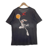 90's NIKE ナイキ AIR JORDAN エアジョーダン SPACE JAM スペーシジャム プリント Tシャツ バックスバニー 袖シングル 裾シングル ブラック Size L~XL 相当 福生店