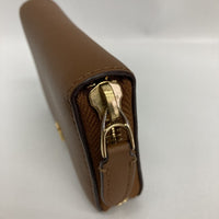 LAUREN RALPH LAUREN ローレン ラルフ ローレン レザー コンチネンタル ウォレット ブラウン 二つ折り財布 牛革 コンパクト 瑞穂店