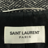 SAINT LAURENT PARIS サンローランパリ 18AW ジャガード ダブルブレステッド チェスターコート Size 44 福生店