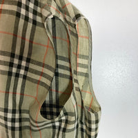 BURBERRY バーバリー ノースリーブシャツ グリーン 麻 size38 瑞穂店