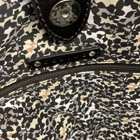 CELINE セリーヌ トートバッグ マカダム柄 デニム×レザー ブラック×ブラウン 瑞穂店