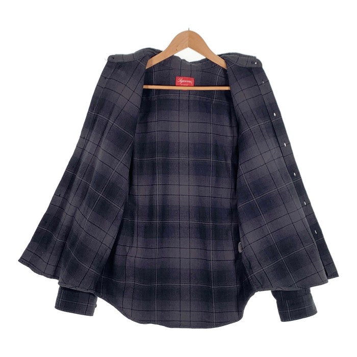 SUPREME シュプリーム 23SS Shadow Plaid Flannel Shirt シャドウ チェックフランネルシャツ ボタンダウン  ブラック Size S 福生店