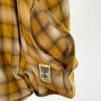 SSZ エスエスズィー 20AW オンブレチェック 半袖シャツ コットン レーヨン イエロー Size M 福生店