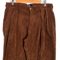 Polo by Ralph Lauren ポロラルフローレン POLO CORDS 2タック コーデュロイパンツ ブラウン TALONファスナー Size 36×32 福生店