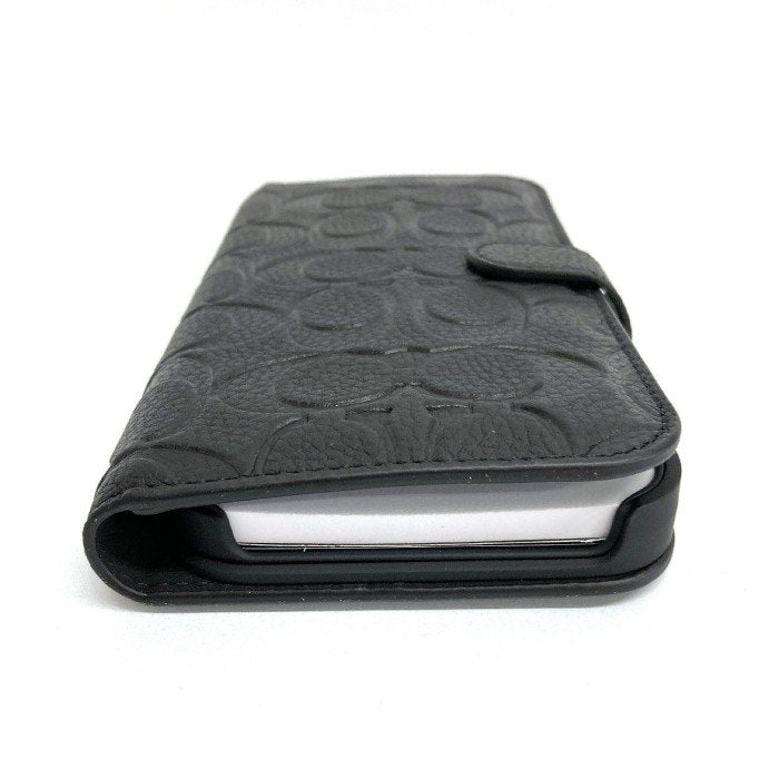 COACH コーチ iphone13 Pro Max ブックタイプケース EMBOSSED Black 未使用 瑞穂店