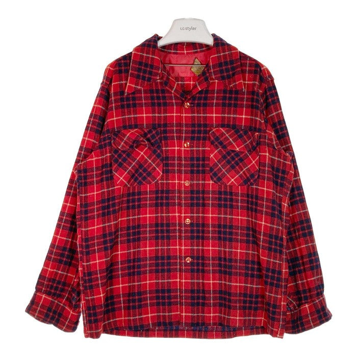 PENDLETON ペンドルトン USA製 70s チェックウールシャツ レッド sizeL 瑞穂店