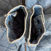 Supreme 2018AW Quilted Denim Pilot Jacket シュプリーム キルテッドデニムパイロットジャケット 裏地ボアブルゾン 中綿 ヴィンテージ加工 インディゴ sizeL 瑞穂店