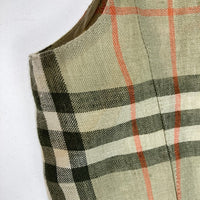 BURBERRY バーバリー ノースリーブシャツ グリーン 麻 size38 瑞穂店