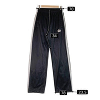 STUSSY ステューシー トラックパンツ USA製 サイドリフレクター ブラック sizeL 瑞穂店