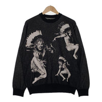 RATS ラッツ 23SS INDIAN JAQUARD LS KNIT インディアン ジャガード ロングスリーブ ニット ブラック Size L 福生店