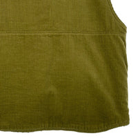 STUSSY ステューシー 20AW Wide Wale Reversible Vest コーデュロイ フリース リバーシブルベスト グリーン ブラック Size L 福生店