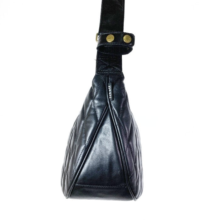 Schott ショット PADDED BANANA BAG パデッドバナナ レザー ショルダーバッグ キルト ブラック BLACK 瑞穂店