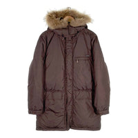 BURBERRY BLACK LABEL バーバリーブラックレーベル ダウンジャケット フード フォックスファー ノバチェック ブラウン Size M 福生店