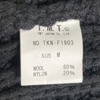 TMT ティーエムティー HANDKNIT LOW GUAGE PEA COAT ハンドニットローゲージ Pコート 2019AW ブラック sizeM 瑞穂店
