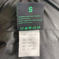 a few good kids アフューグッドキッズ フェイクレザー ジャケット バックサークルロゴプリント 中綿 ブラック Size S 福生店