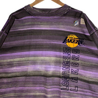 Magic Johnson マジックジョンソン LA LAKERS レイカーズ オーバーボーダープリント Tシャツ デッドストック Size XL 福生店