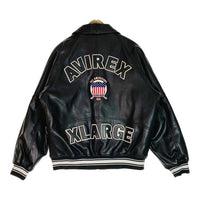 AVIREX × XLARGE アヴィレックス × エクストララージ 6122152 ICON JACKET レザージャケット ブラック sizeL 瑞穂店