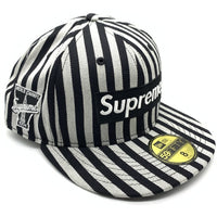 SUPREME シュプリーム 13AW Striped Box Logo New Era 59FIFTY ストライプ ボックスロゴ ニューエラキャップ ブラック グレー Size 8 (63.5cm) 福生店