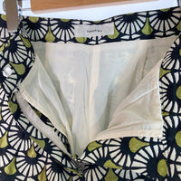 TODAYFUL トゥデイフル Jacquard Slit Trousers ジャガード スリットトラウザー 総柄パンツ 12020706 黒緑 size38 瑞穂店