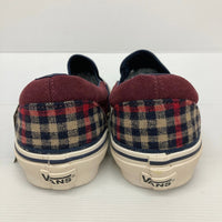 VANS バンズ V98FLN slip on スリッポン フランネル チェック バーガンディ size27.5cm 穂店