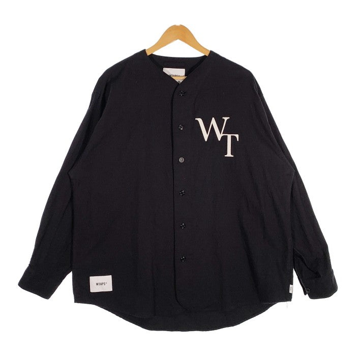 WTAPS ダブルタップス 22AW LEAGUE ベースボールシャツ 長袖 ブラック ...