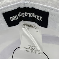 GOD SELECTION XXX ゴッドセレクショントリプルエックス 22SS ラバーロゴ バケットハット ホワイト 福生店